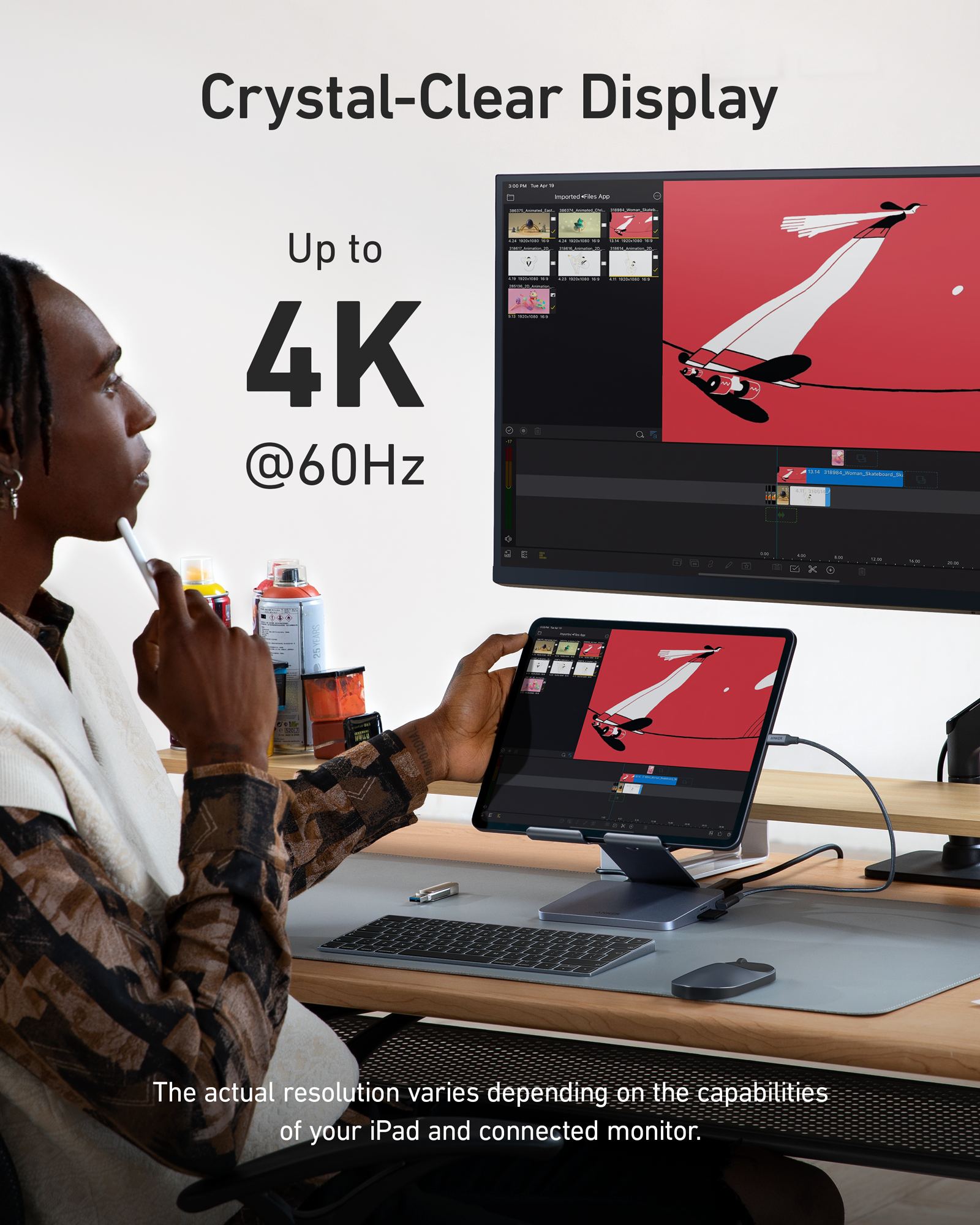 Anker USB-C Hub (8-in-1, Tablet Stand)